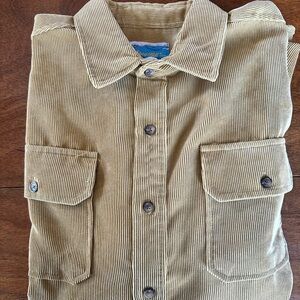 Stag Hill by Haband VTG Tan Corduroy Button-down Workshirt Shirt, size L